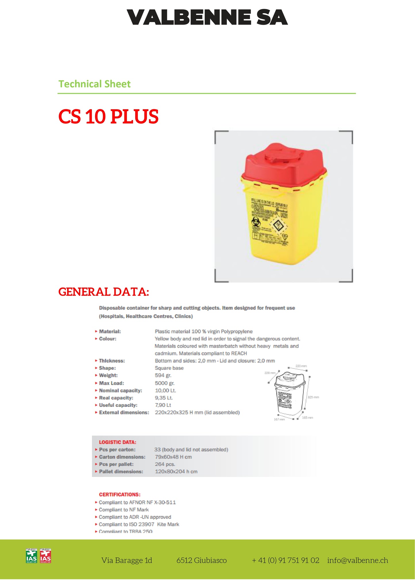 Contenitore CS PLUS 10