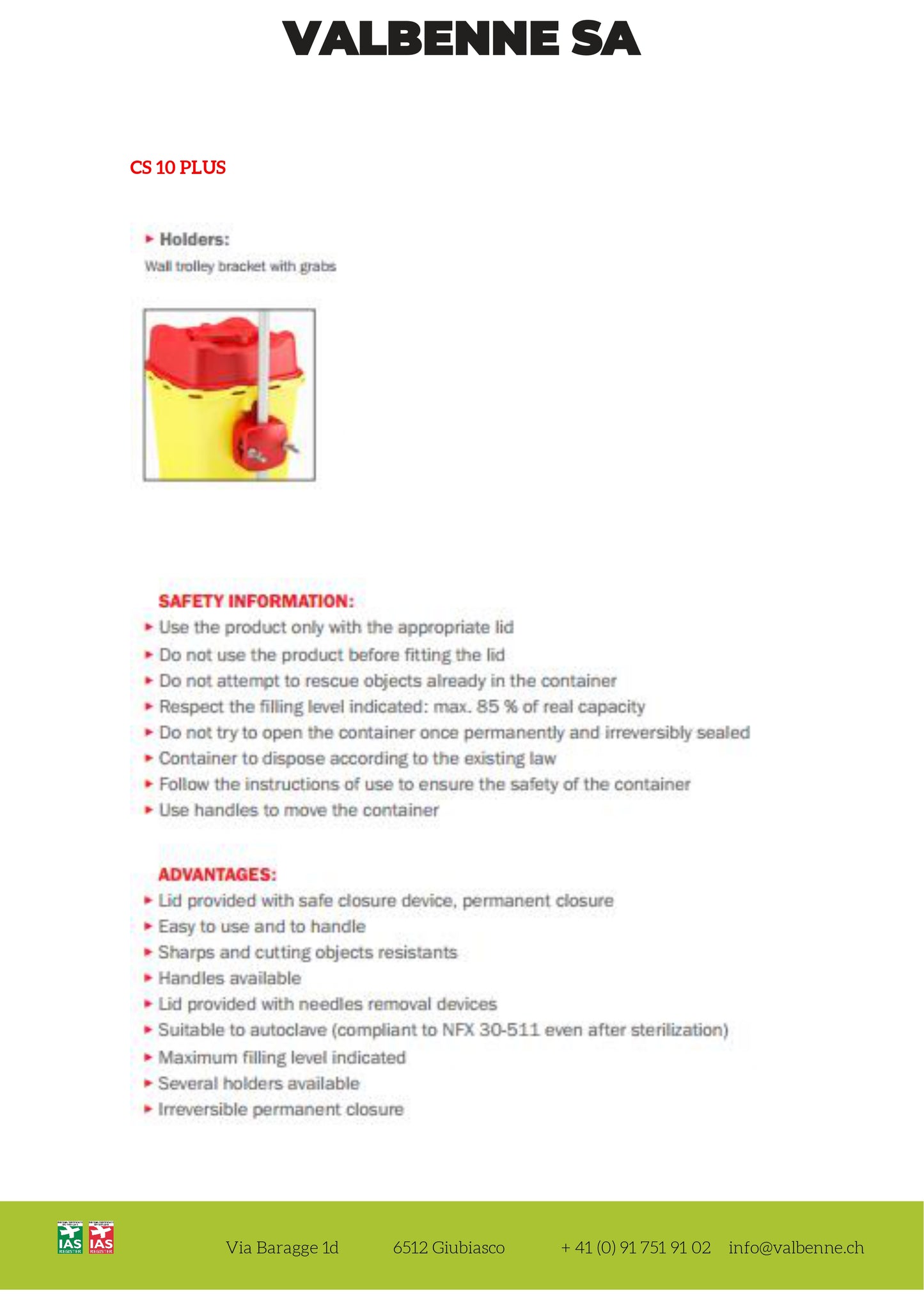 Contenitore CS PLUS 10