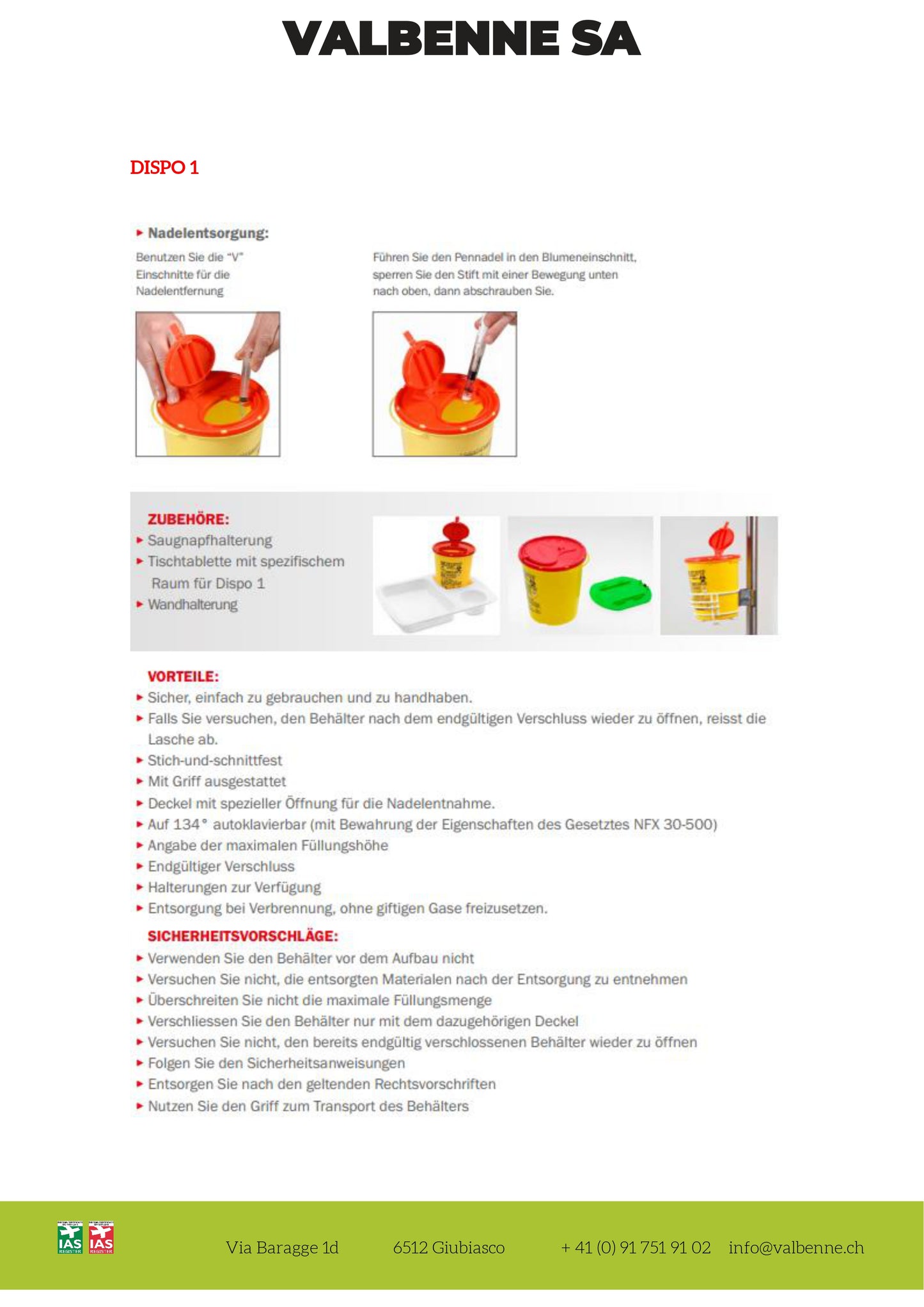 Contenitore DISPO 1