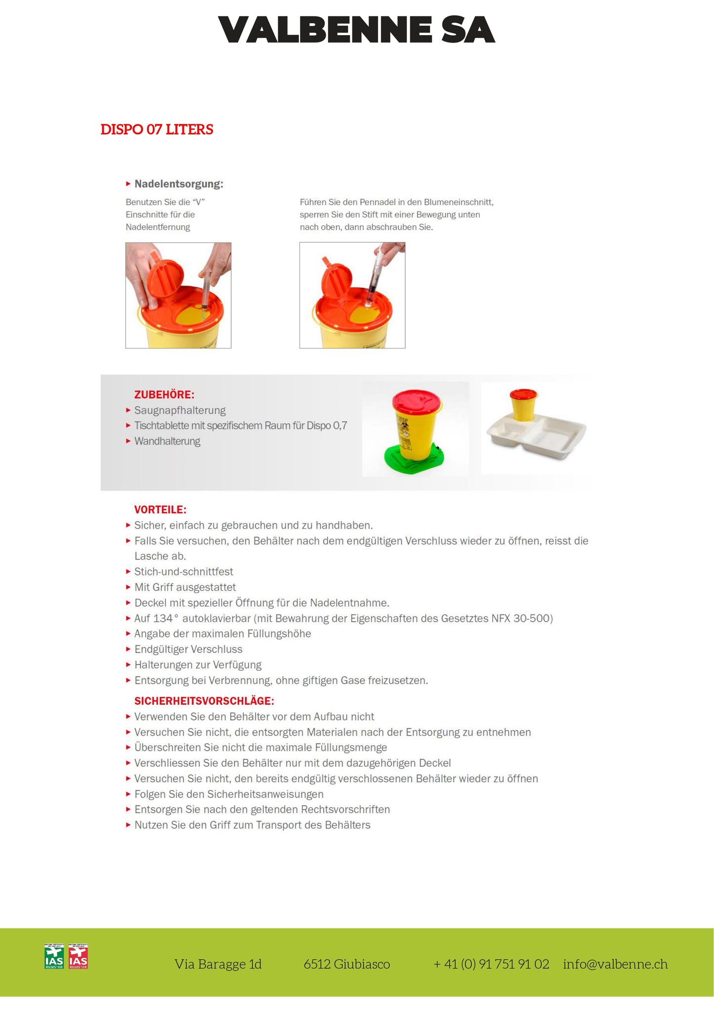 Contenitore DISPO 0.7