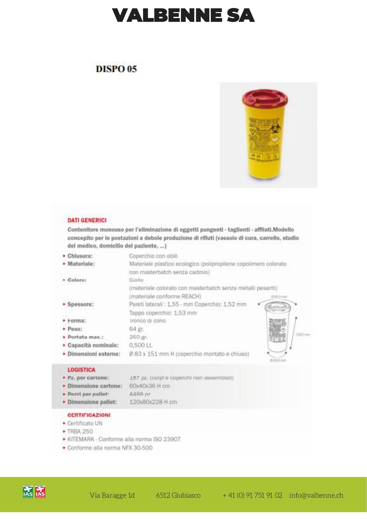 Contenitore DISPO 0.5