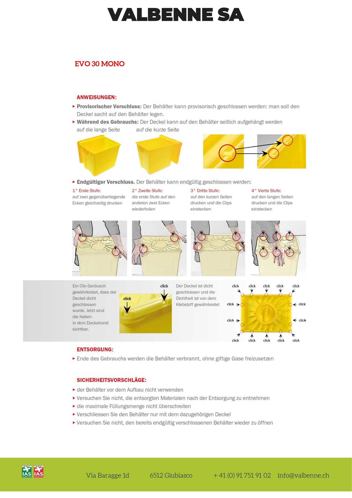 Contenitore EVO 30 MONO